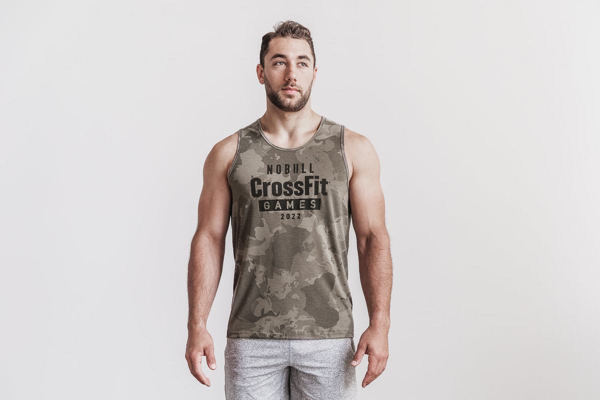 Nobull Crossfit Games® 2022 Men\'s Tank Tops Camo | Australia (GO8063)